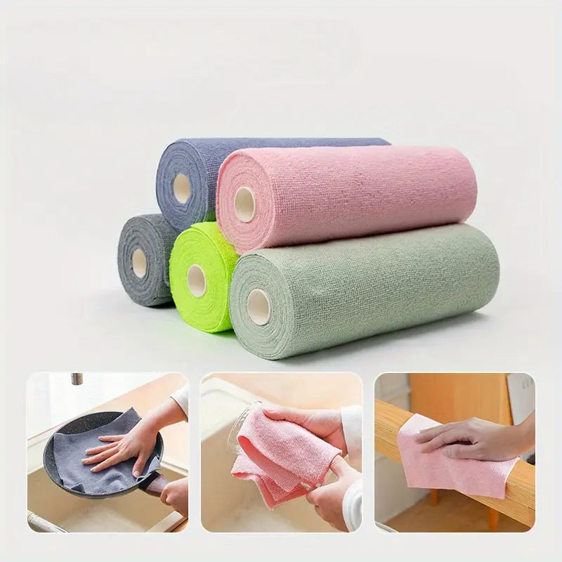 Microfiber Cleaning Cloth Roll (75pieces)
