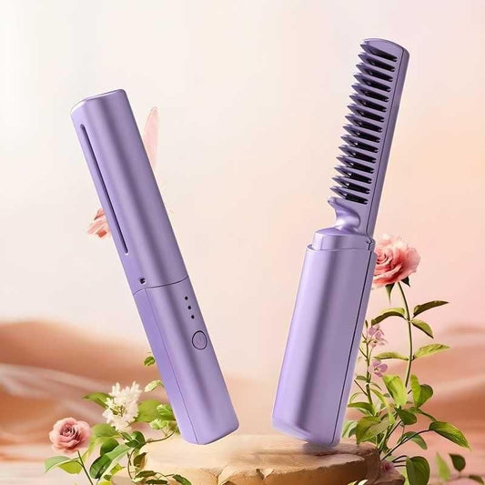 Meneflix™ Portable Mini Hair Straightener| Rechargeable Mini Adjustable Hair Straightener