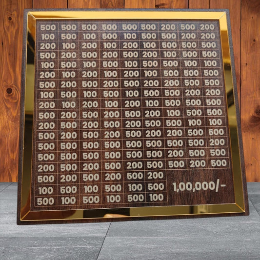 Wooden Money Piggy Bank 1 Lakh Saving Chart